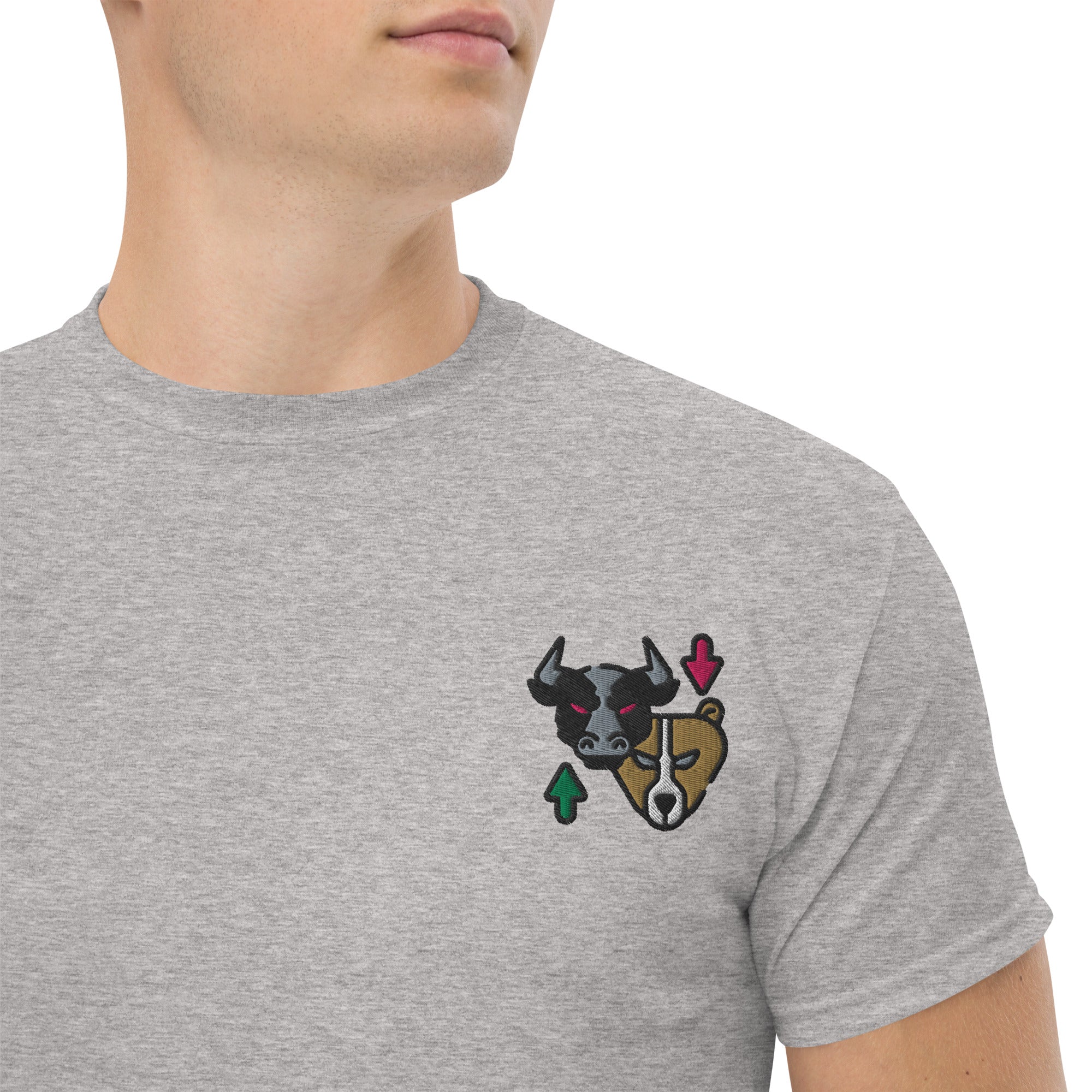 T-shirt Unisex Bull & Bear-Ricamati-Biiply-Grigio Sportivo-S-Biiply