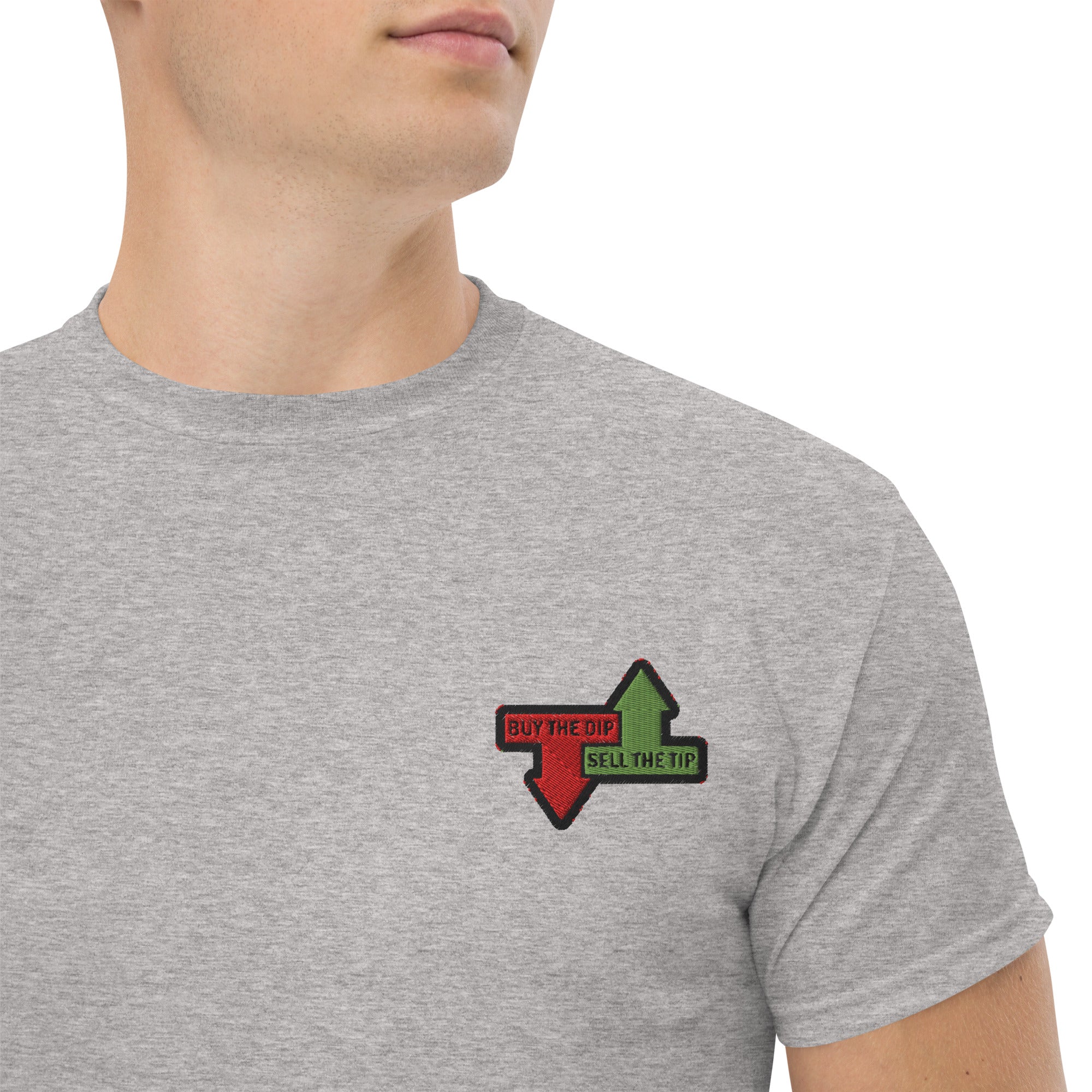 T-shirt Unisex Buy The dip Sel the tip-Ricamati-Biiply-Grigio Sportivo-S-Biiply