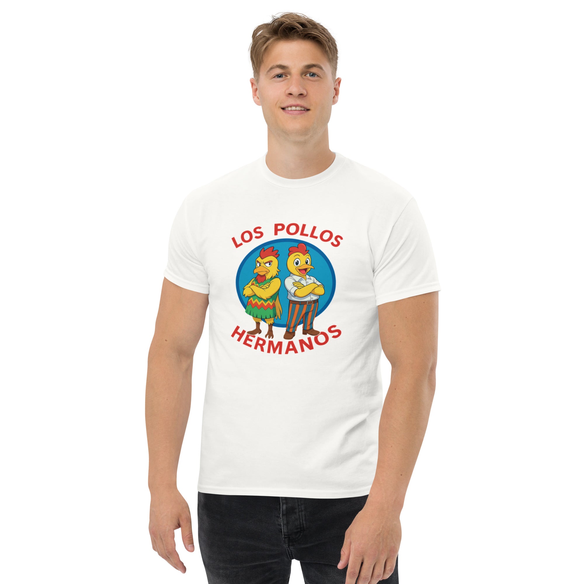 T-shirt Unisex Los Pollos Hermanos Anime-DTG-Biiply-Bianco-S-Biiply