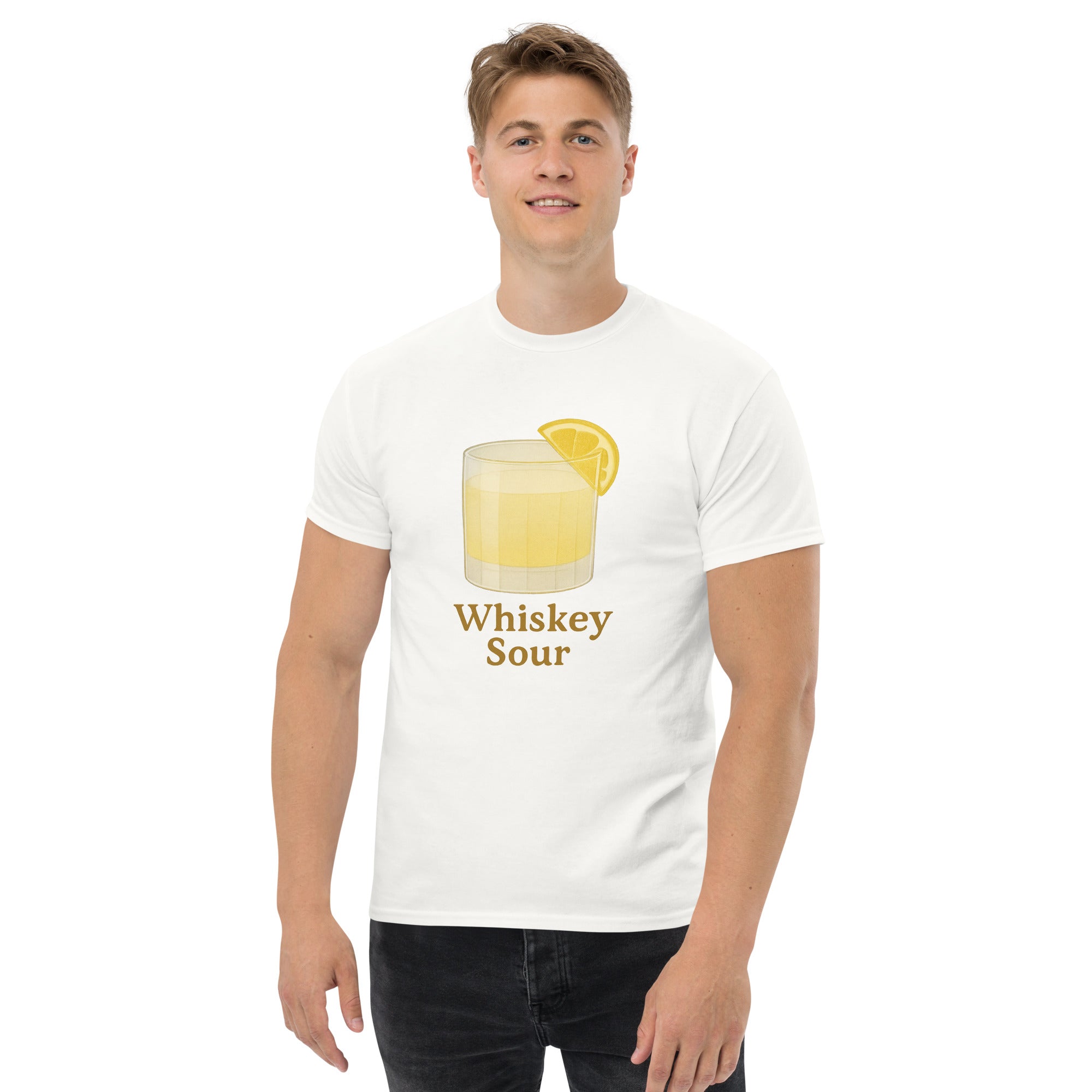 T-shirt Unisex Whiskey Sour-DTG-Biiply-Bianco-S-Biiply