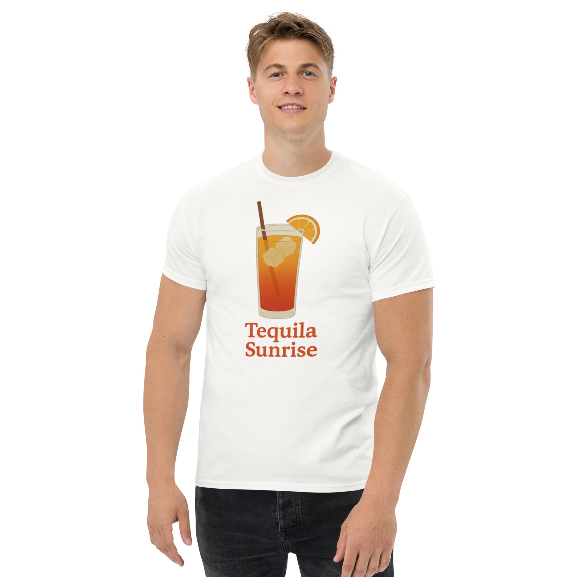 T-shirt Unisex Tequila Sunrise-DTG-Biiply-Bianco-S-Biiply