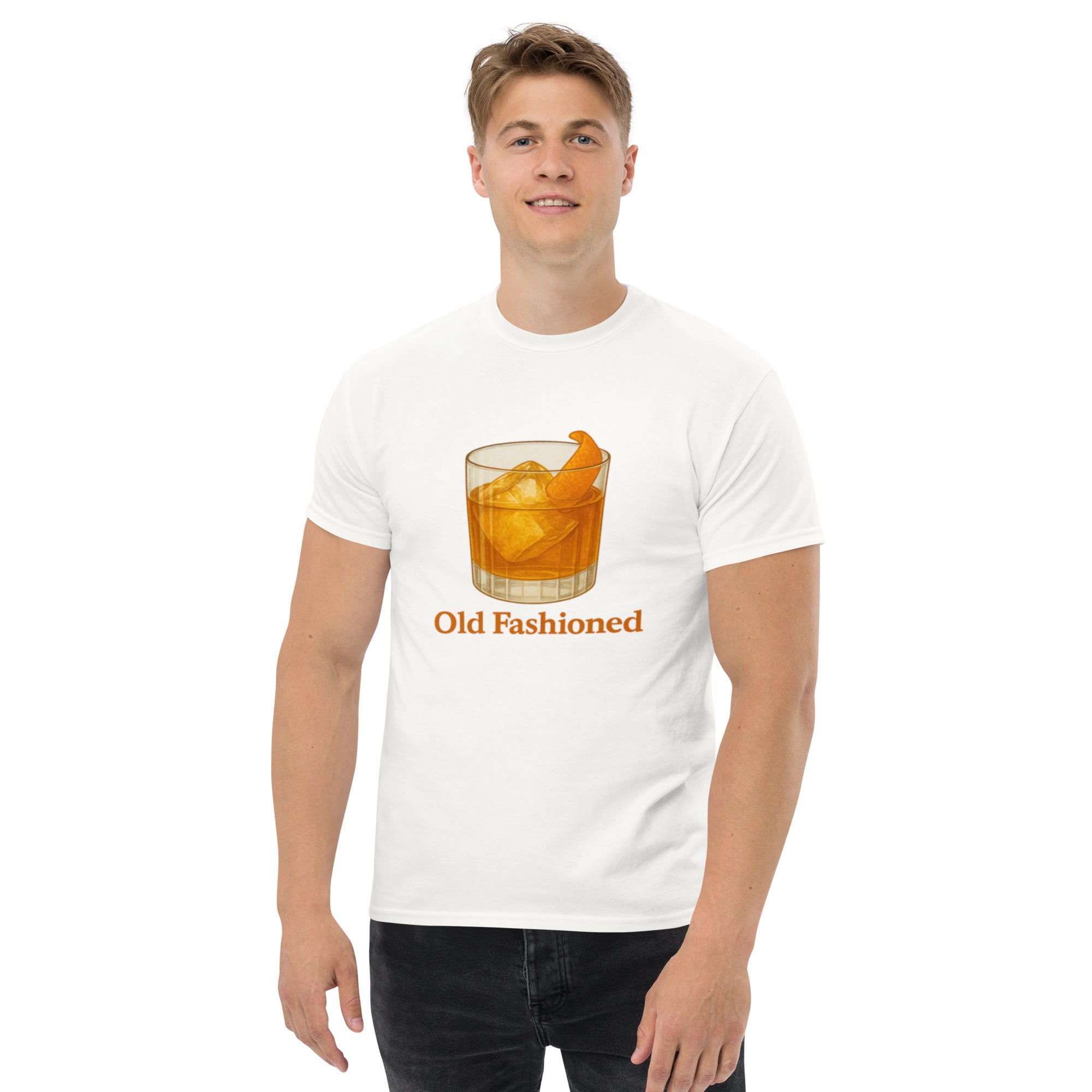 T-shirt Unisex Old Fashioned-DTG-Biiply-Bianco-S-Biiply