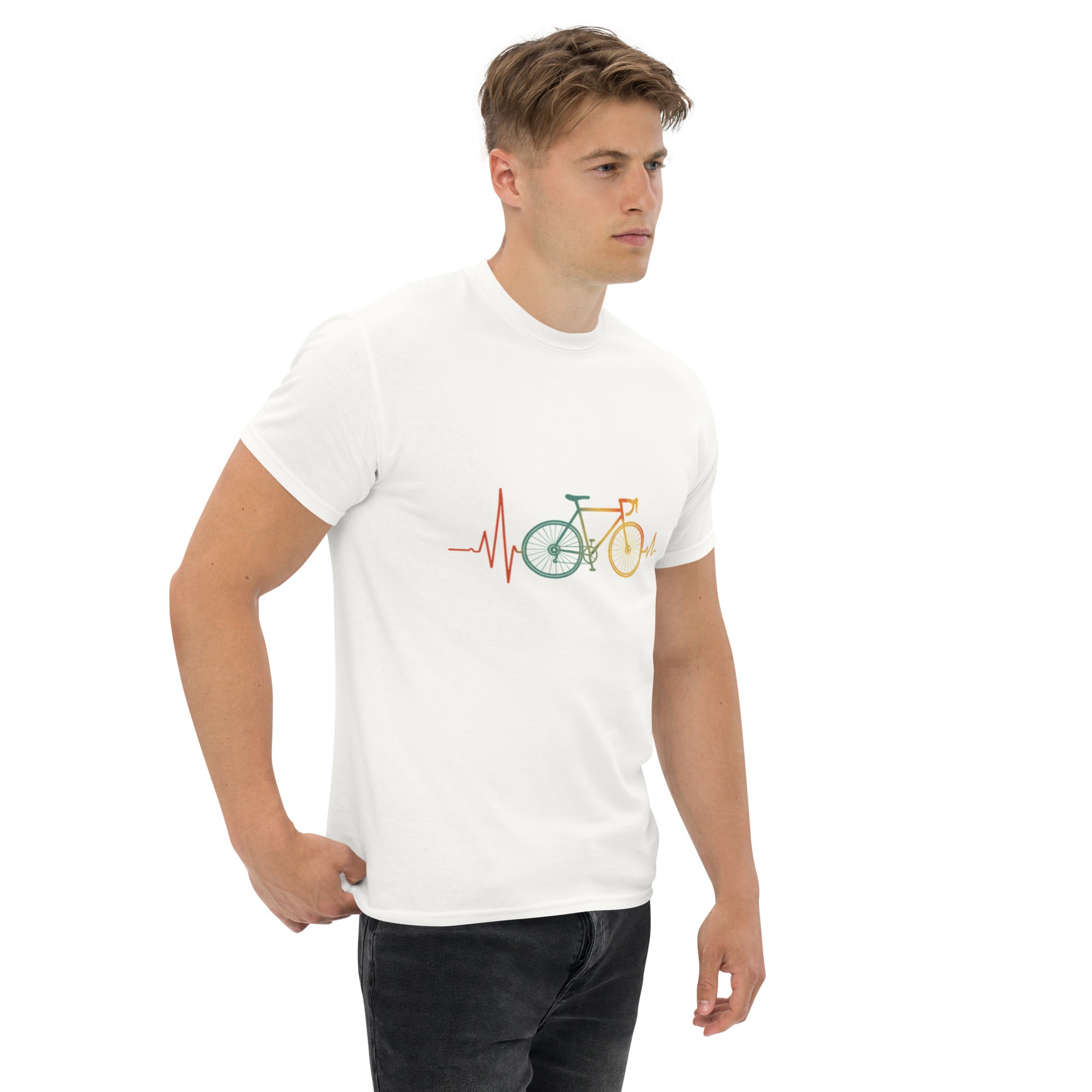 T-shirt Unisex Battito con Bici grossa-DTG-Biiply-Biiply