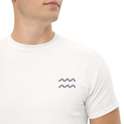T-shirt Unisex Acquario-Ricamati-Biiply-Bianco-S-Biiply