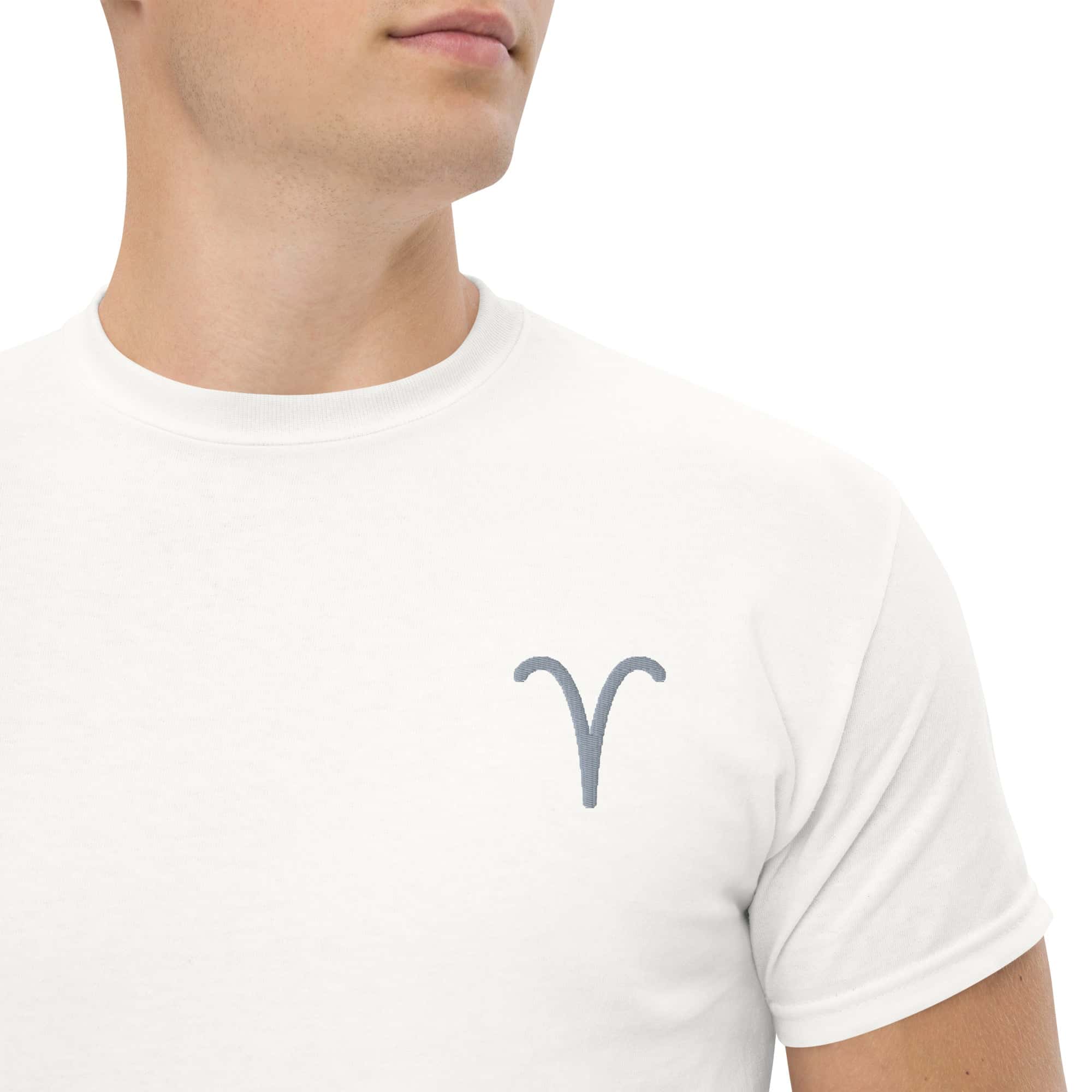 T-shirt Unisex Ariete-Ricamati-Biiply-Bianco-S-Biiply