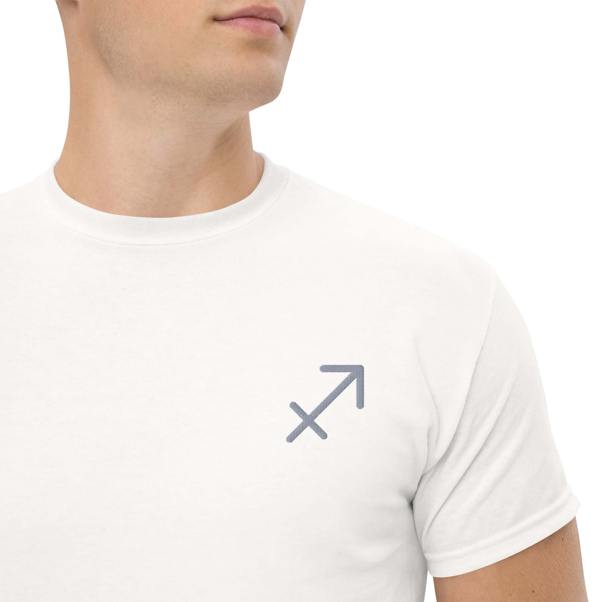 T-shirt Unisex Sagitario-Ricamati-Biiply-Bianco-S-Biiply