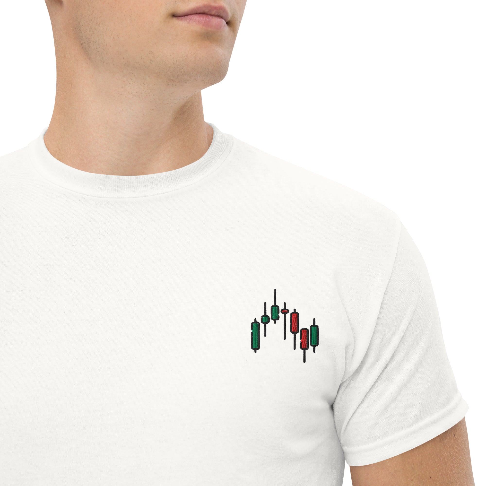 T-shirt Unisex Candelstick pattern-Ricamati-Biiply-Bianco-S-Biiply