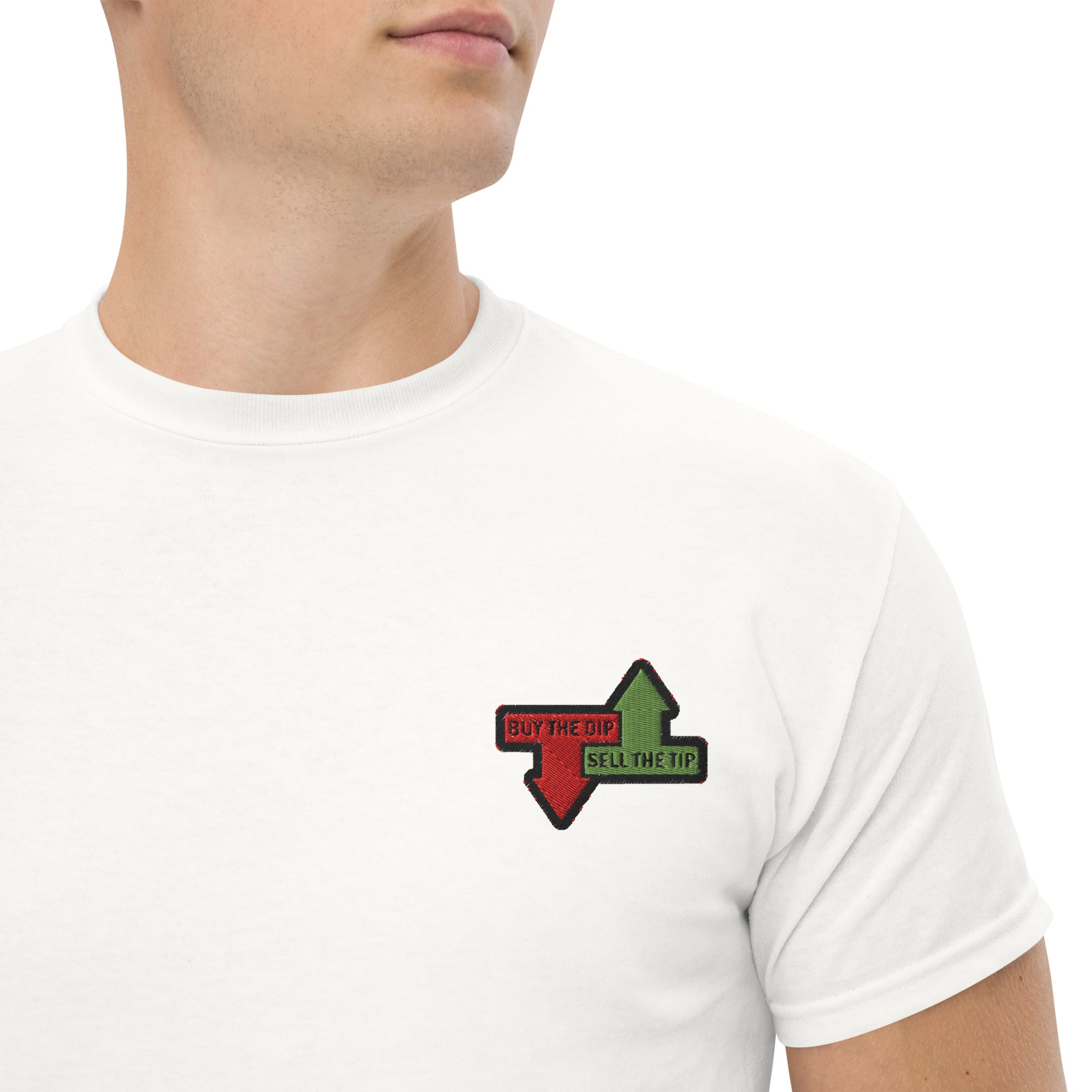 T-shirt Unisex Buy The dip Sel the tip-Ricamati-Biiply-Bianco-S-Biiply