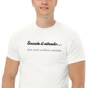 T-shirt Ricamata Unisex Scusate il ritardo ma non volevo venire-Ricamati-Biiply-Biiply