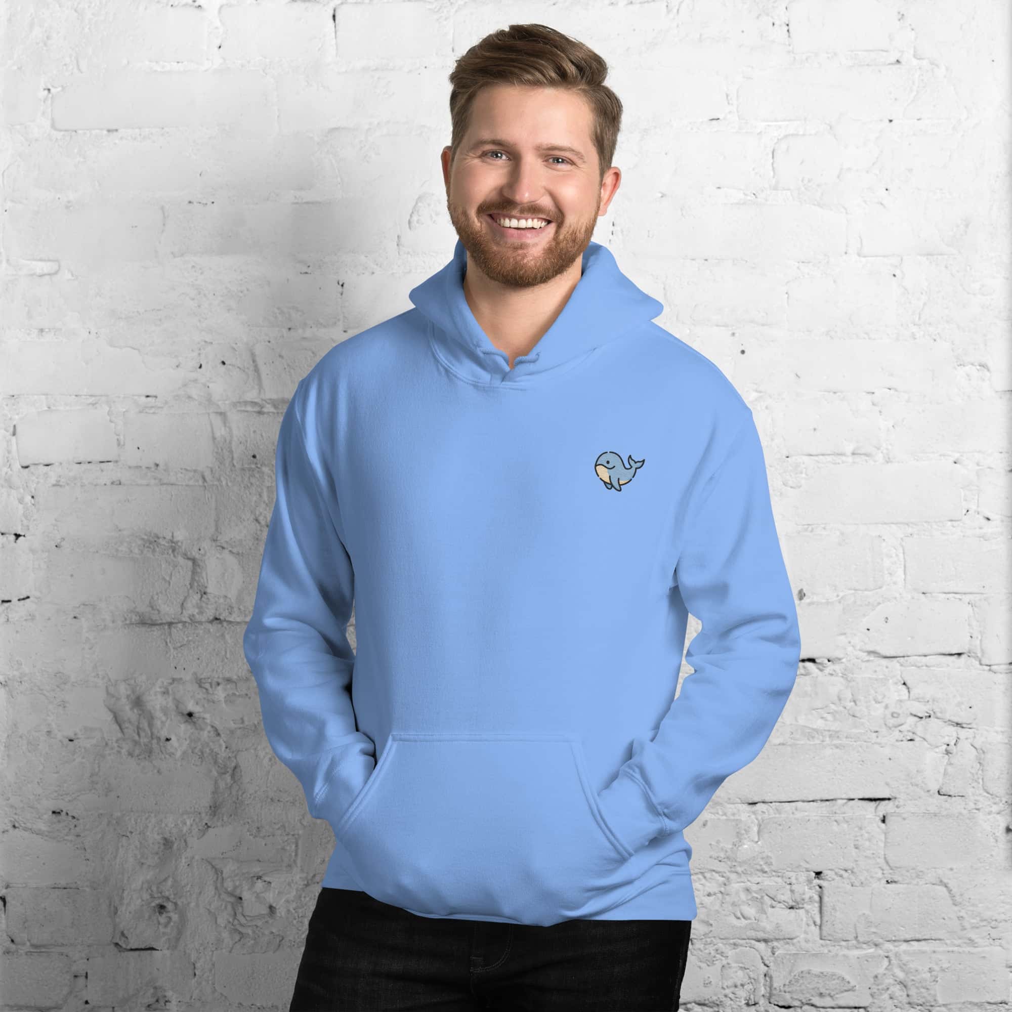Felpa Unisex Baby Balena-Ricamati-Biiply-Biiply
