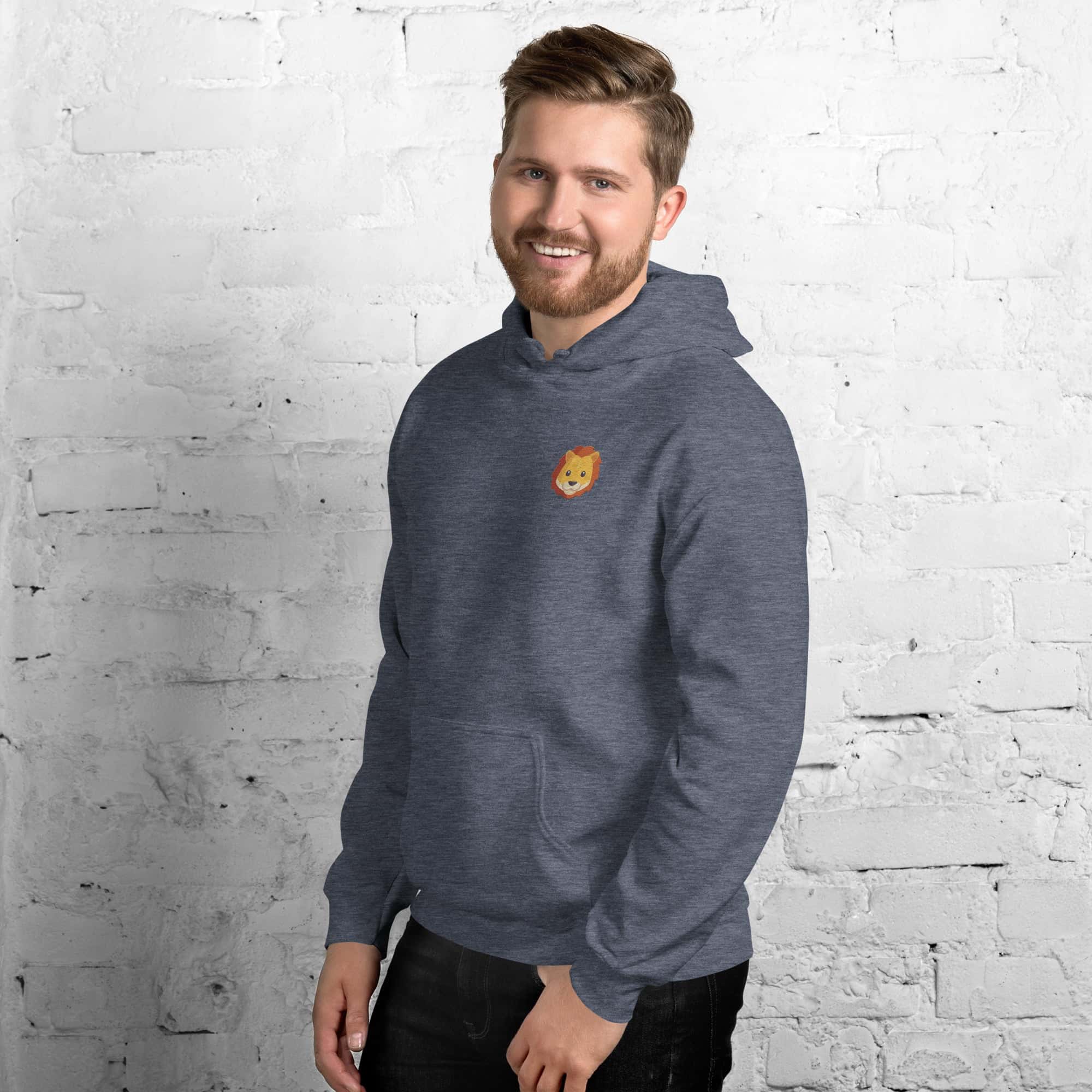 Felpa Unisex Leone-Ricamati-Biiply-Biiply