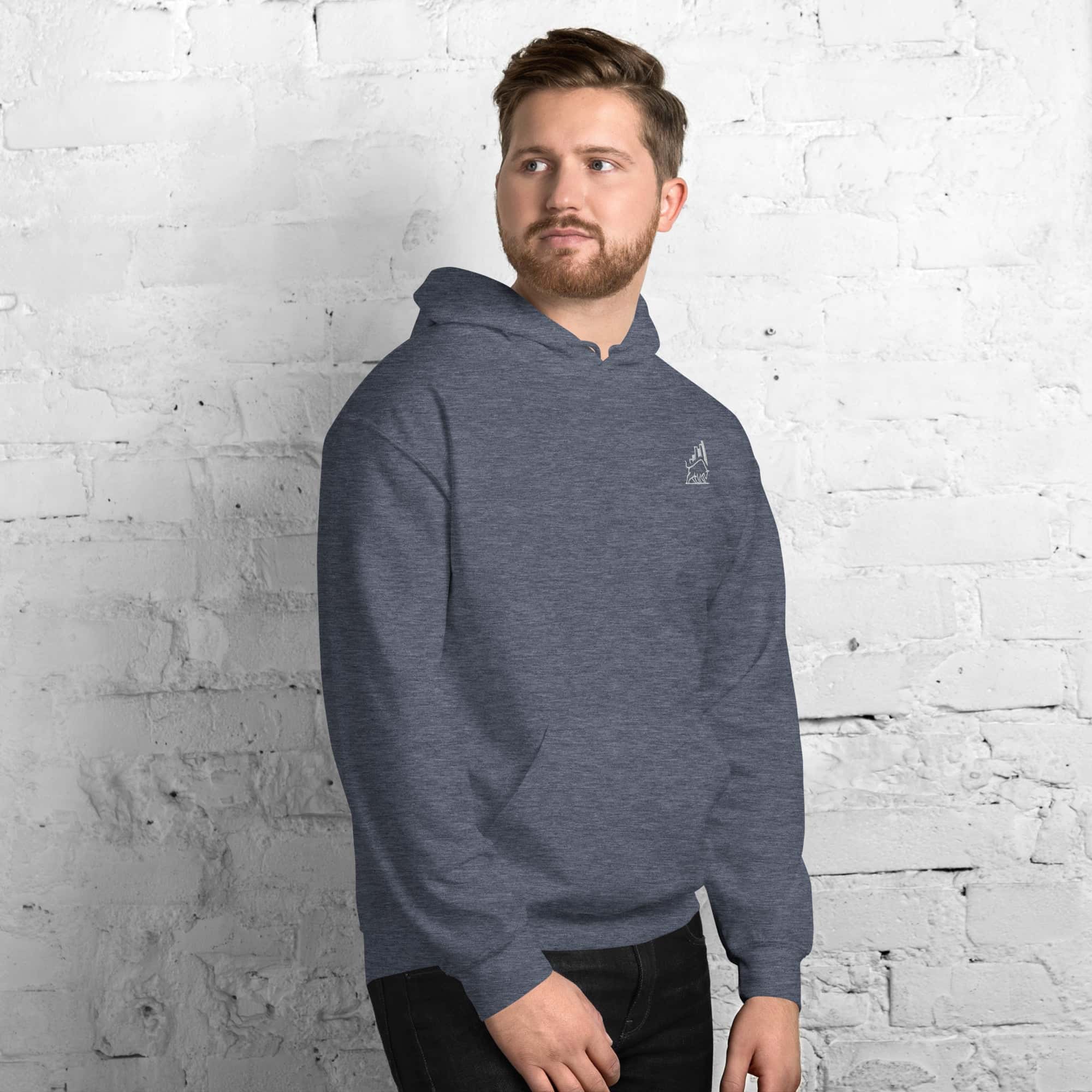 Felpa Unisex Bull market-Ricamati-Biiply-Biiply