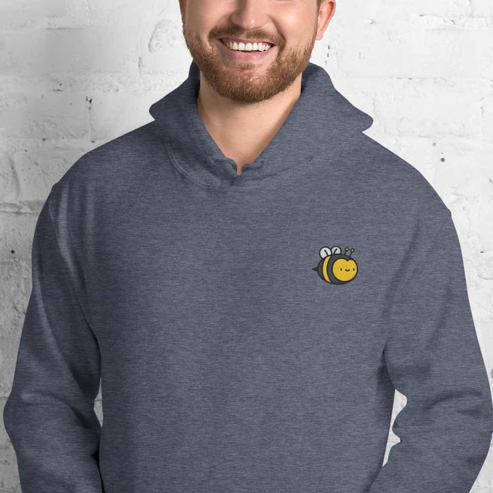 Felpa Unisex Ape-Ricamati-Biiply-Heather Sport Dark Navy-S-Biiply