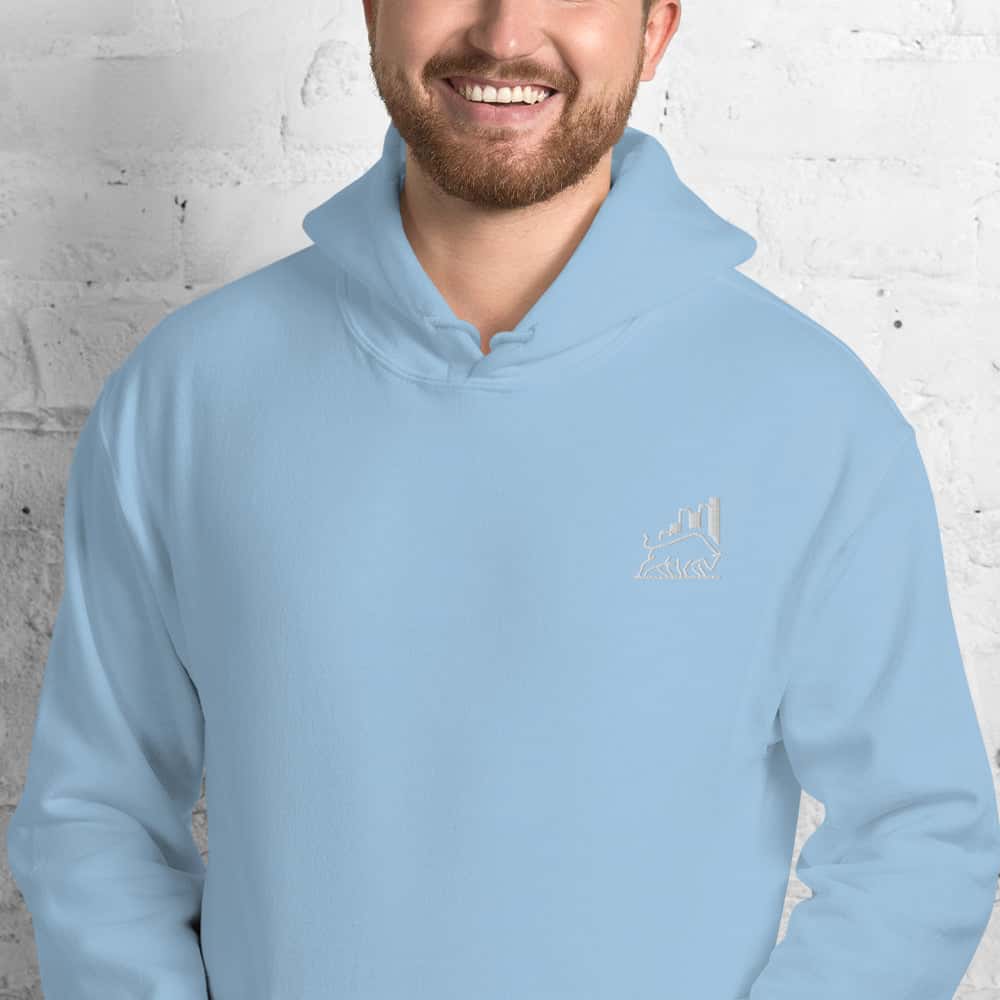 Felpa Unisex Bull market-Ricamati-Biiply-Blu Chiaro-S-Biiply