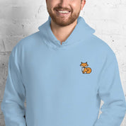 Felpa Unisex Volpe-Ricamati-Biiply-Blu Chiaro-S-Biiply