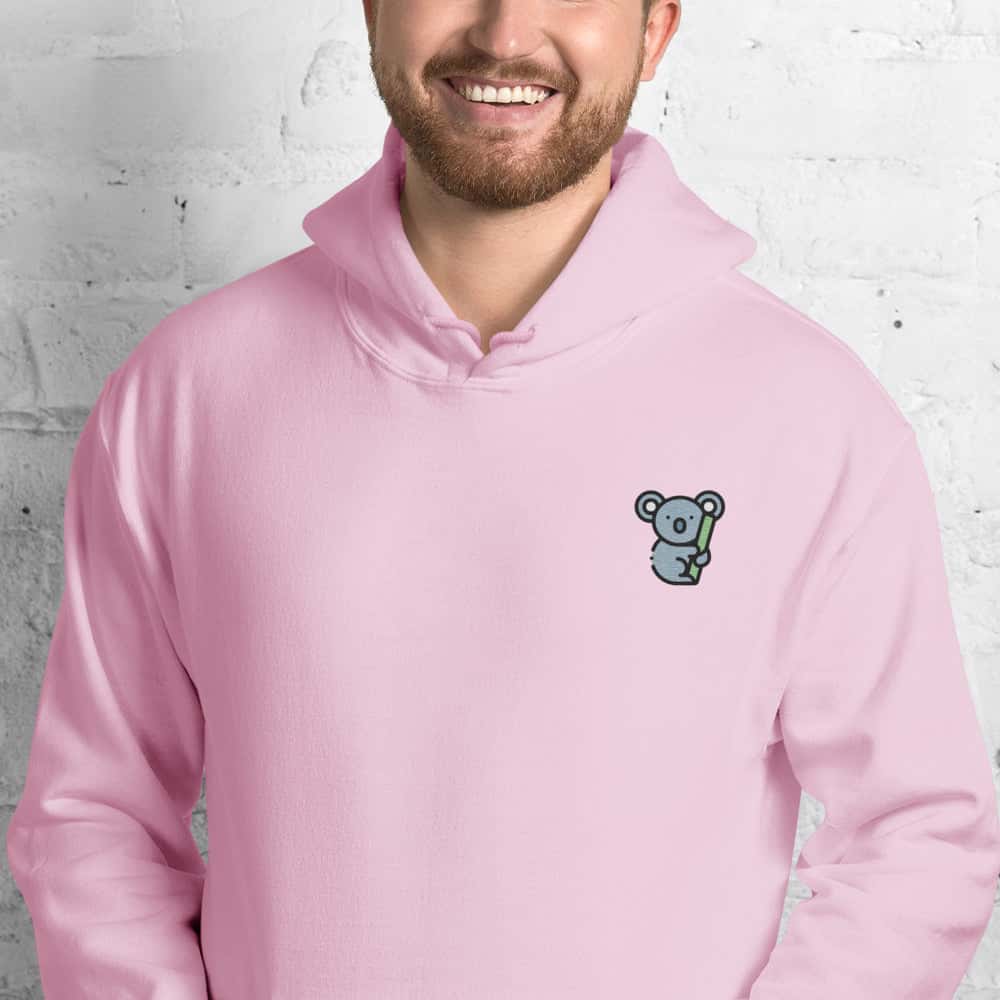 Felpa Unisex Koala-Ricamati-Biiply-Rosa Chiaro-S-Biiply