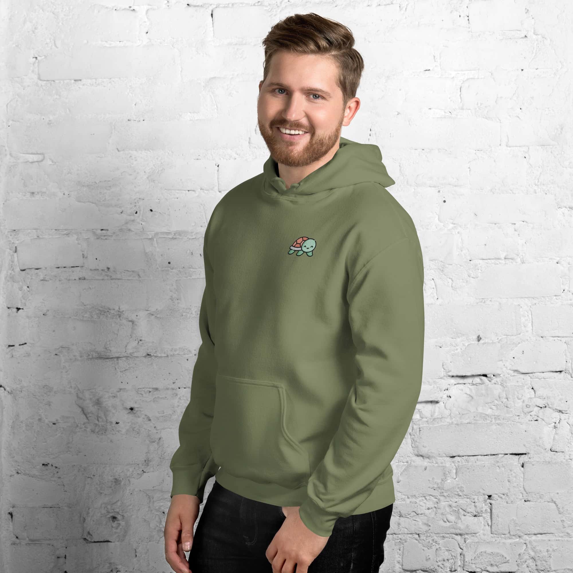 Felpa Unisex Baby Tartaruga-Ricamati-Biiply-Biiply
