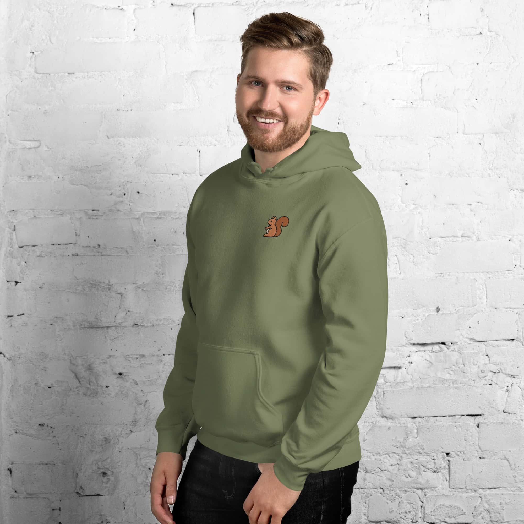 Felpa Unisex Scoiattolo-Ricamati-Biiply-Biiply