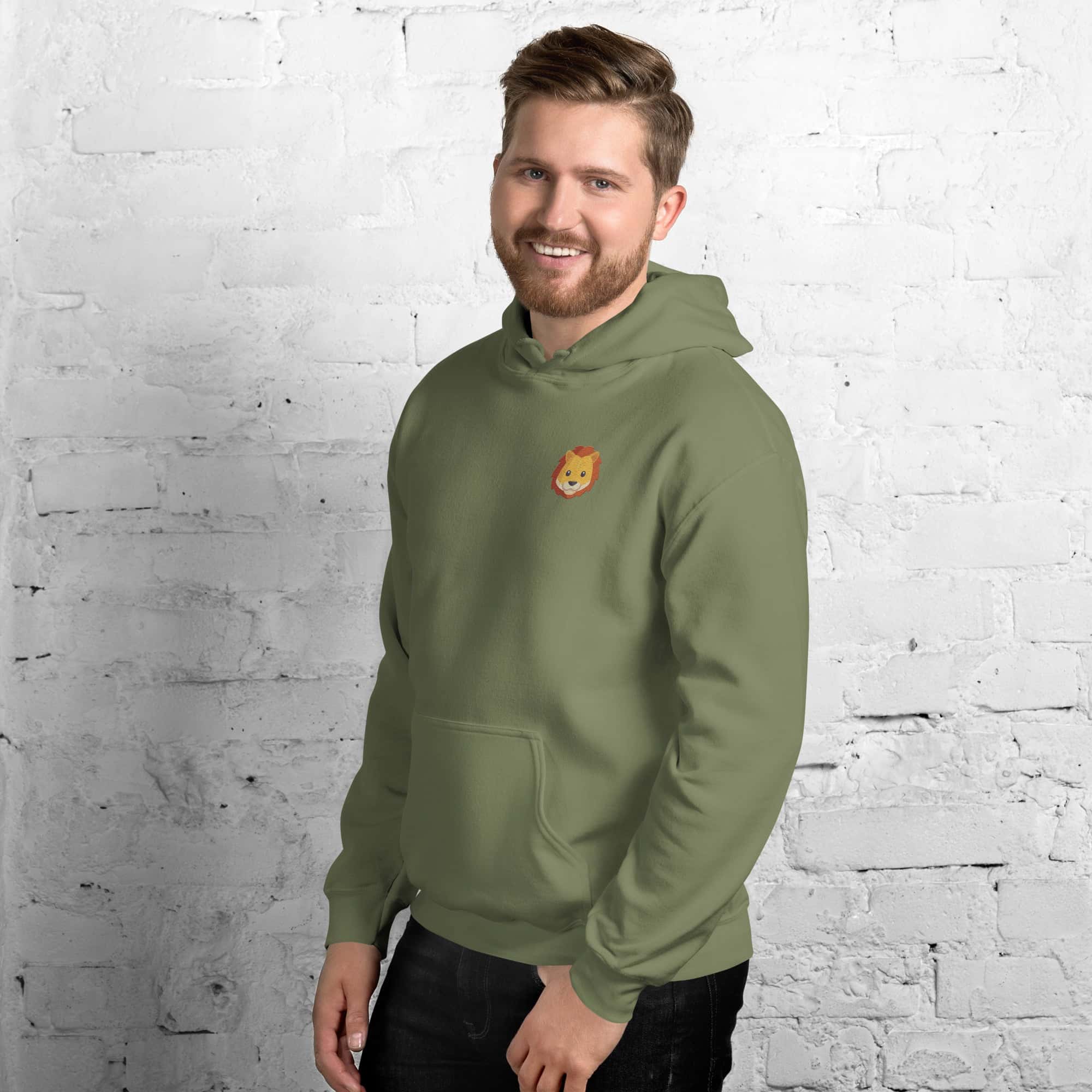 Felpa Unisex Leone-Ricamati-Biiply-Biiply