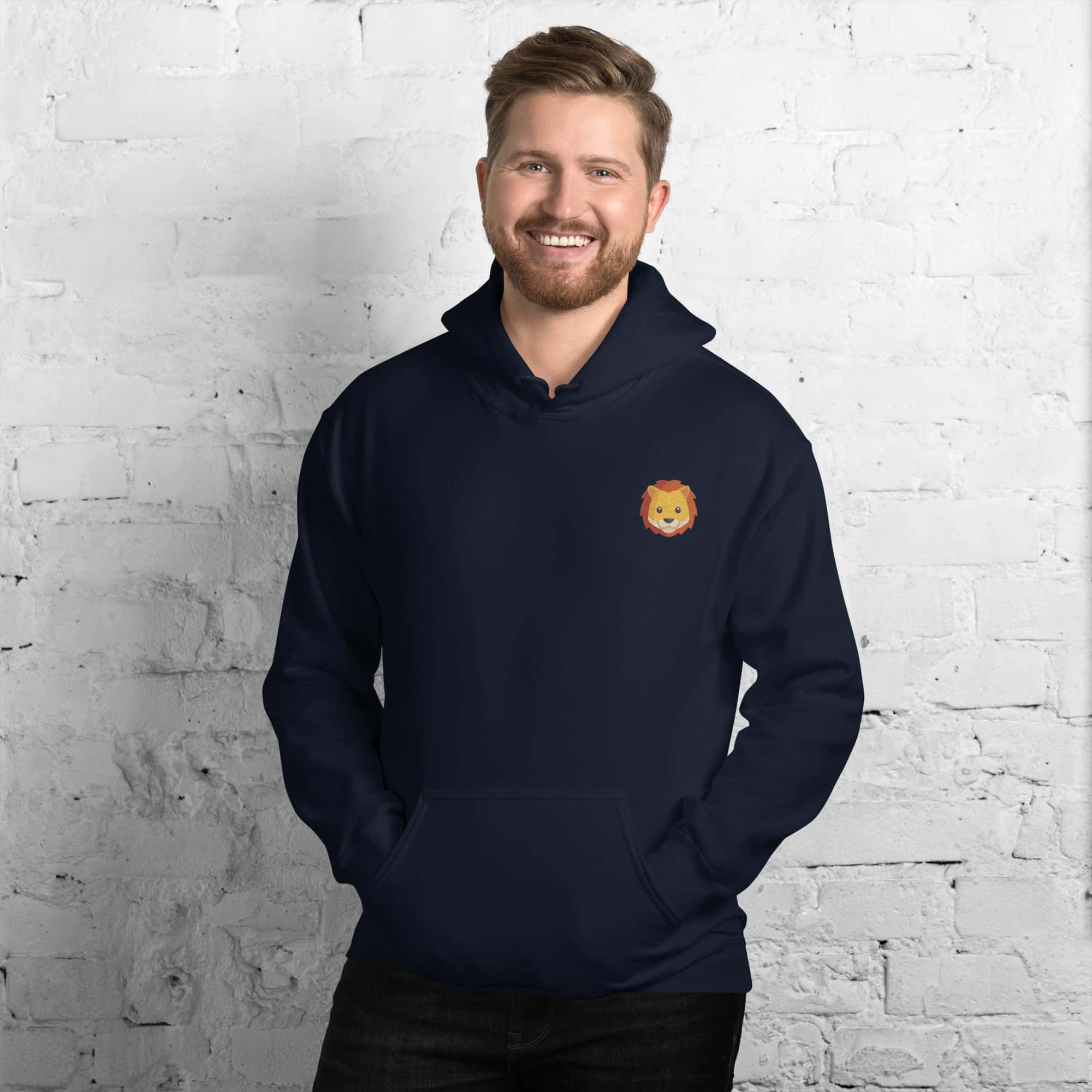 Felpa Unisex Leone-Ricamati-Biiply-Biiply