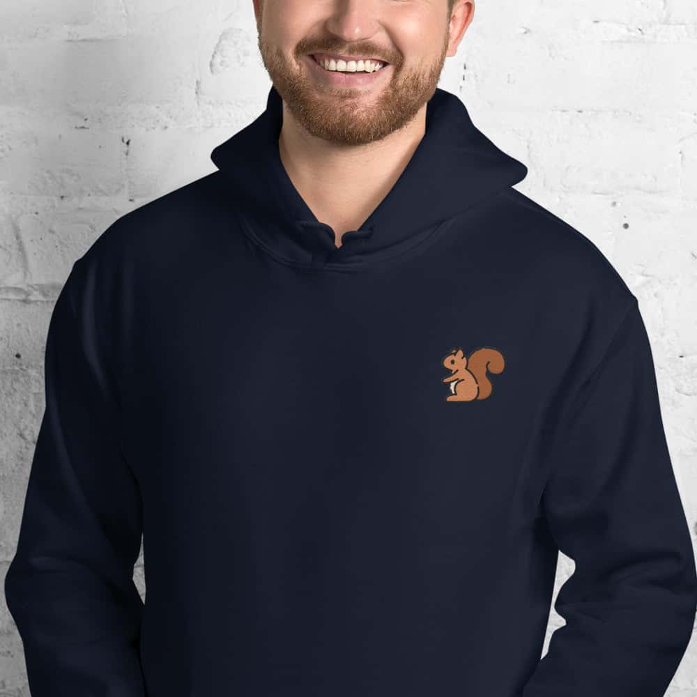 Felpa Unisex Scoiattolo-Ricamati-Biiply-Navy-S-Biiply