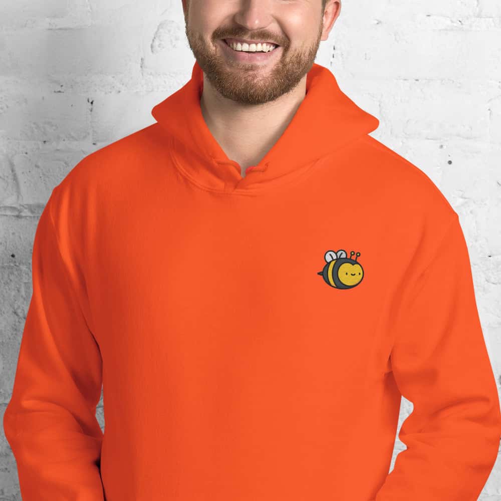 Felpa Unisex Ape-Ricamati-Biiply-Arancione-S-Biiply