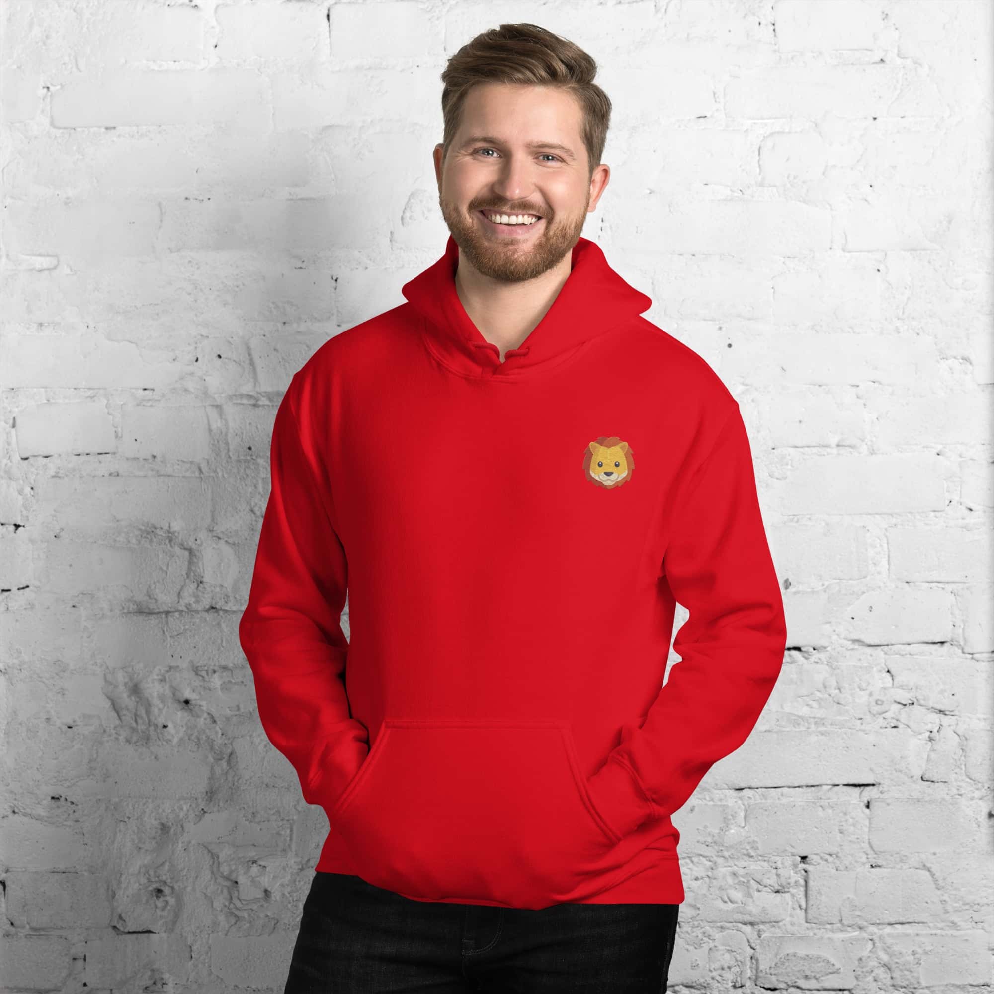 Felpa Unisex Leone-Ricamati-Biiply-Biiply