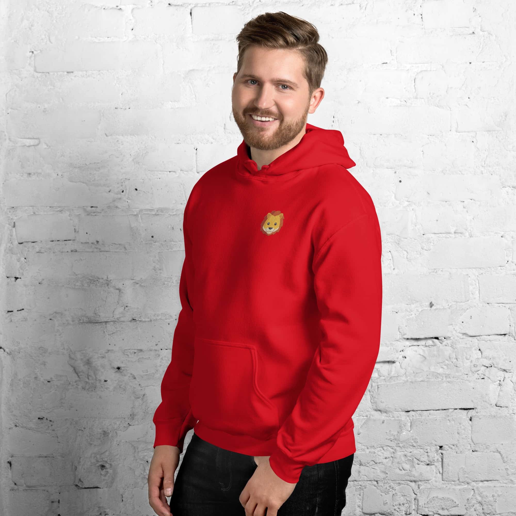 Felpa Unisex Leone-Ricamati-Biiply-Biiply