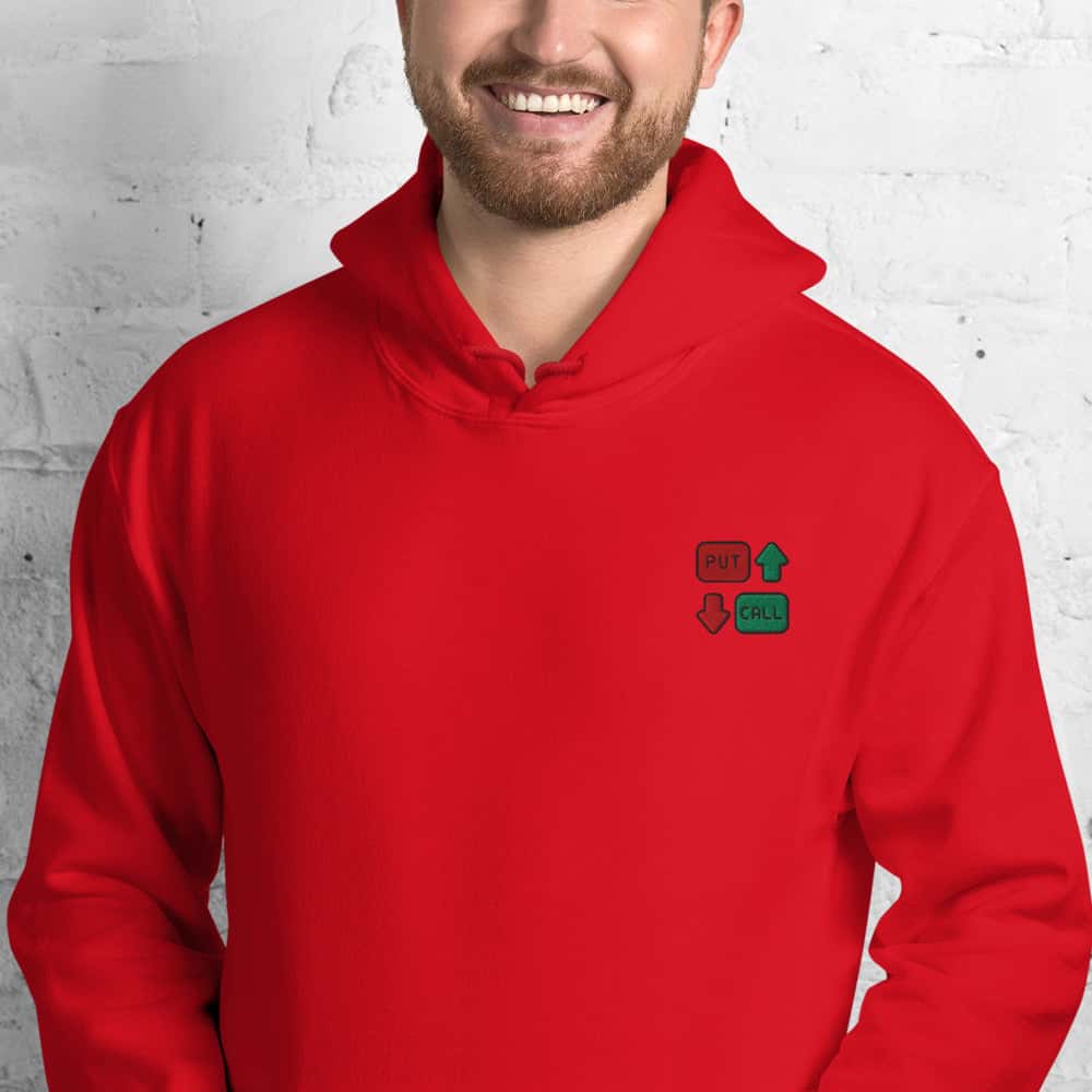 Felpa Unisex Put & Call-Ricamati-Biiply-Rosso-S-Biiply