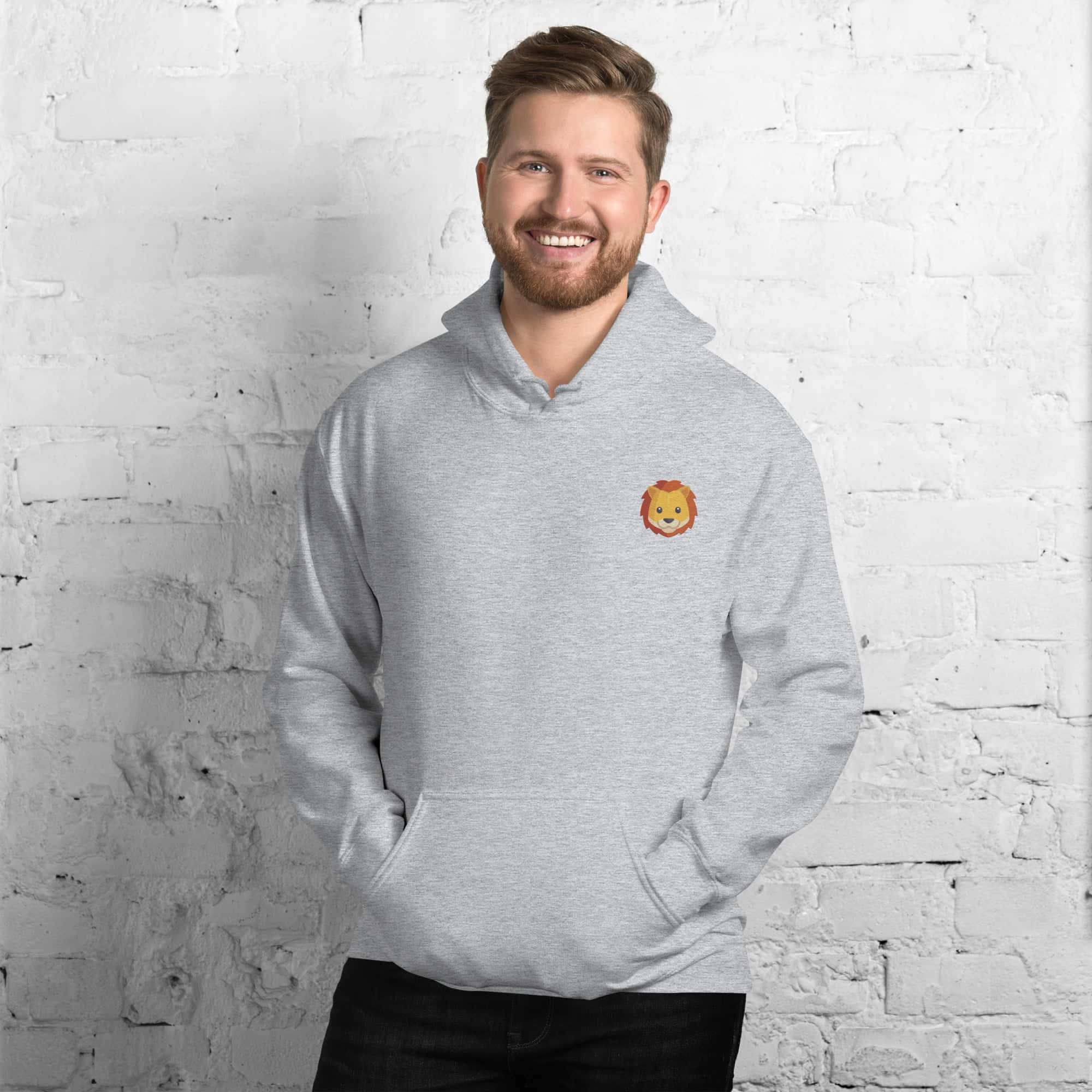 Felpa Unisex Leone-Ricamati-Biiply-Biiply