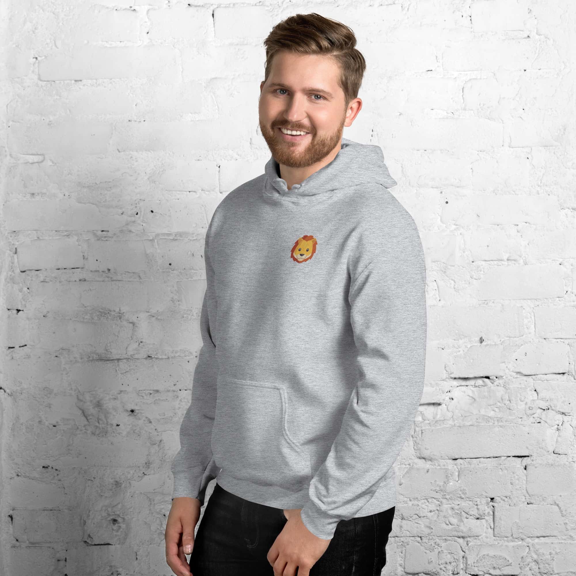 Felpa Unisex Leone-Ricamati-Biiply-Biiply