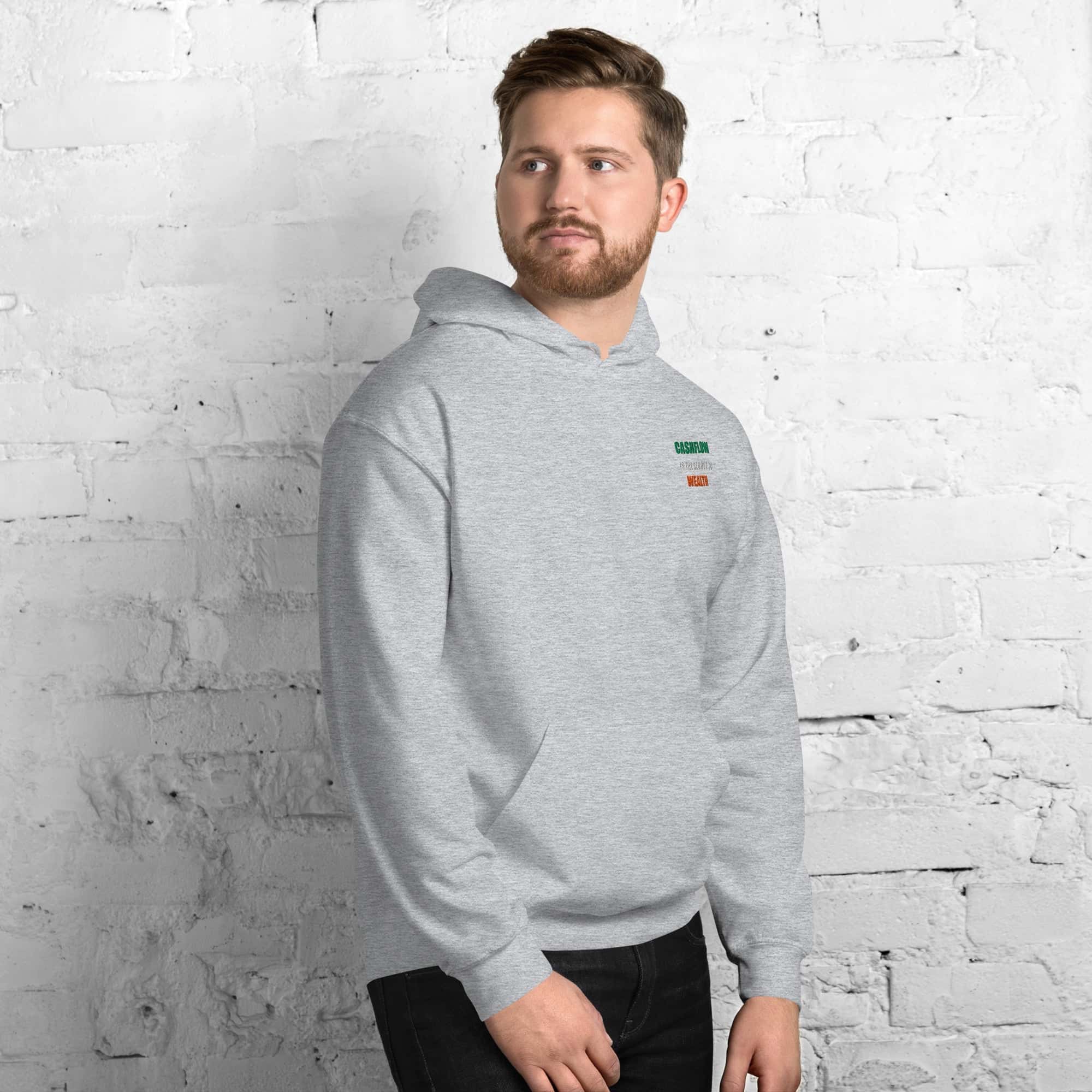 Felpa Unisex Cashflow Secret Wealth White-Ricamati-Biiply-Biiply