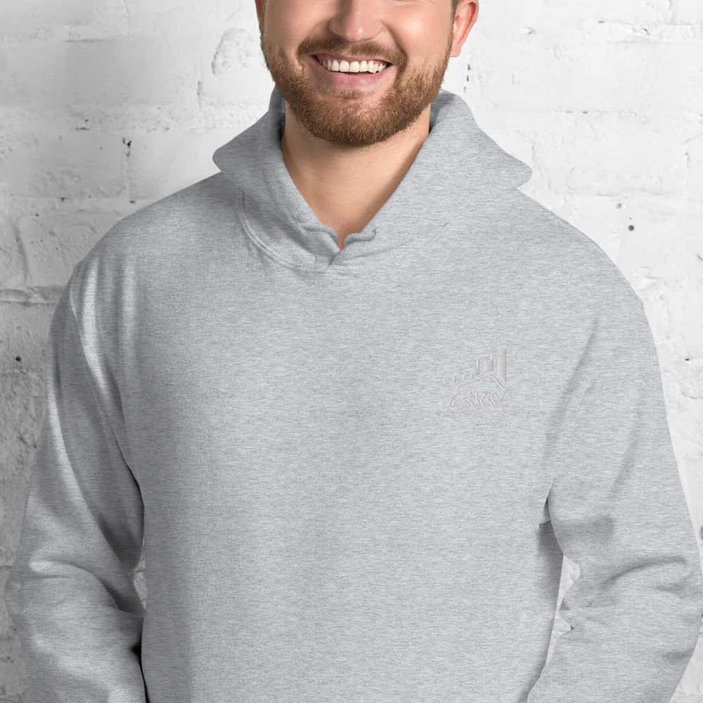 Felpa Unisex Bull market-Ricamati-Biiply-Grigio Sportivo-S-Biiply