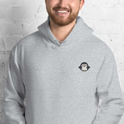 Felpa Unisex Pinguino-Ricamati-Biiply-Grigio Sportivo-S-Biiply