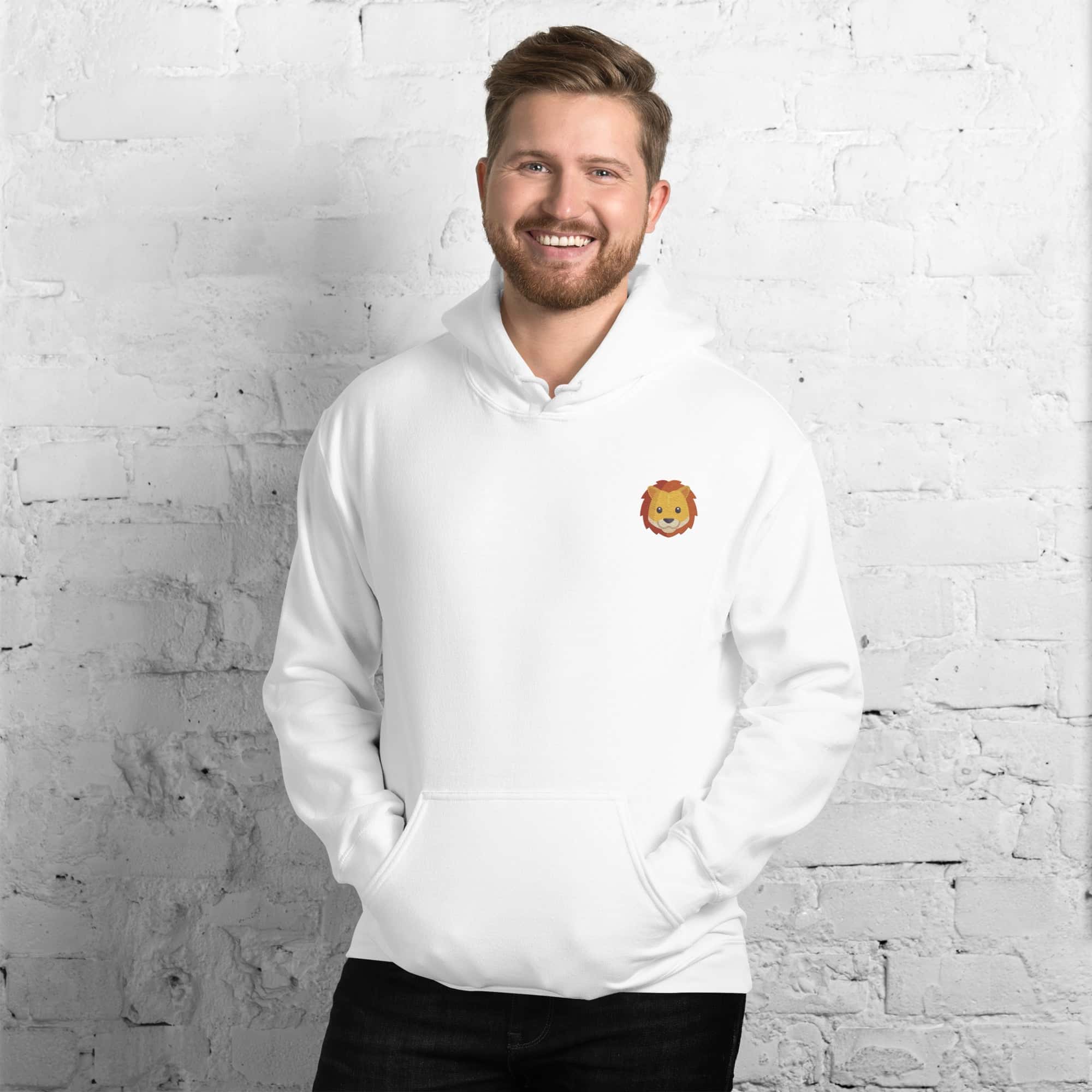 Felpa Unisex Leone-Ricamati-Biiply-Biiply
